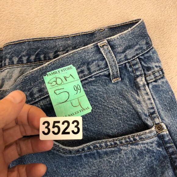 Dickies Mens Straight Jeans Size 50x32 Blue Denim Medium Wash Blue Frayed Hem - Picture 13 of 13